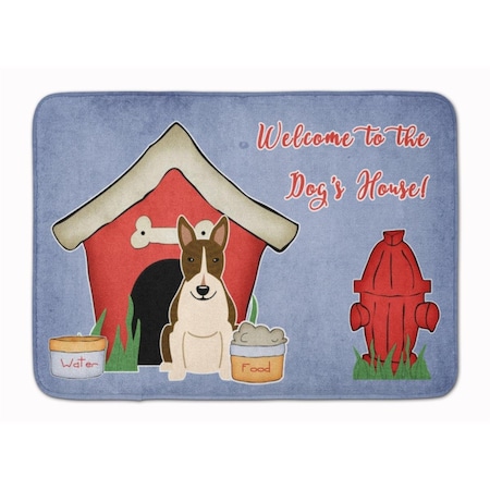 Carolines Treasures Dog House Bull Terrier Dark Brindle Machine Washable Memory Foam Mat BB2890RUG